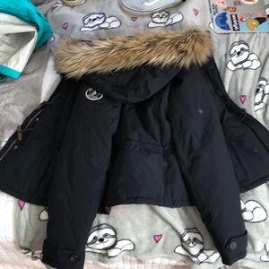 Abercrombie & Fitch Faux Fur Lined Winter Puffer